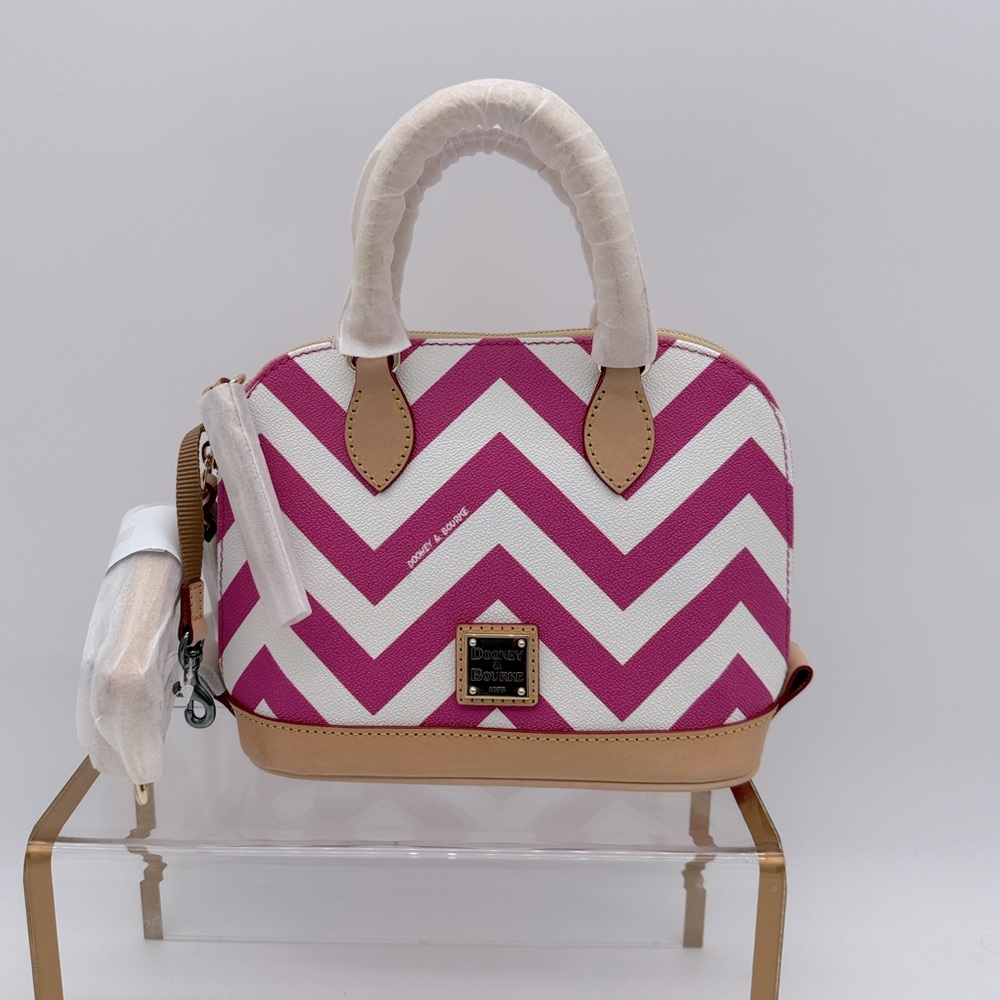 Dooney & Bourke Chevron Bitsy Bag Fuchsia
